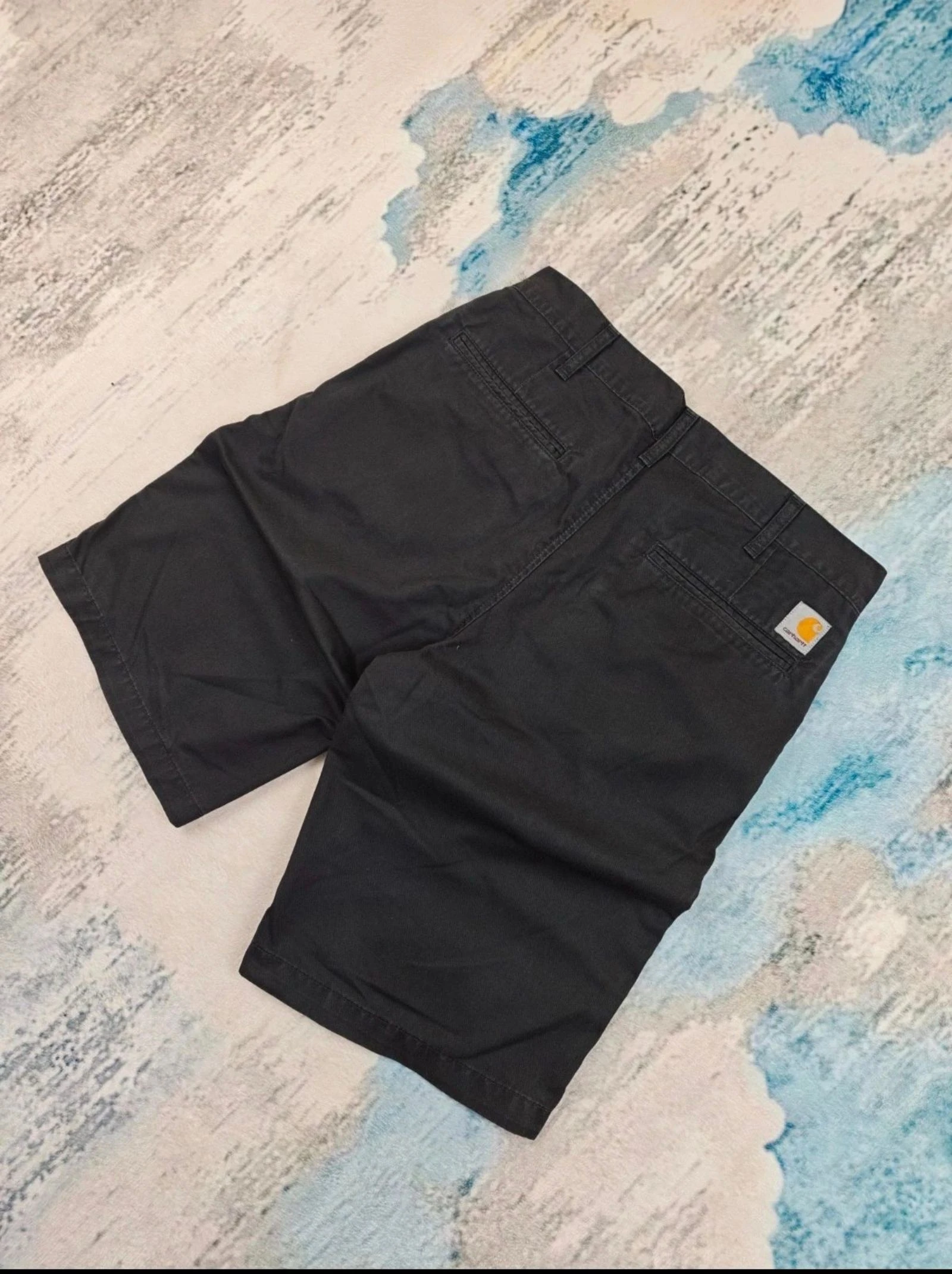 Carhartt Men's Chino Shorts Workwear Streetwear Black Size M